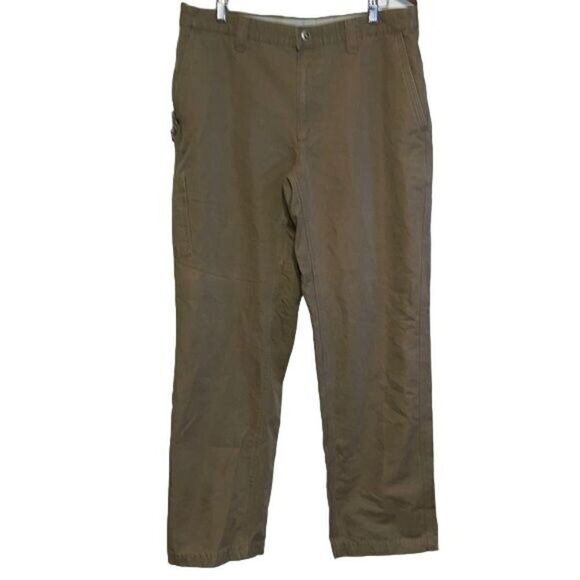 Columbia Mens Tan Stonewashed Cargo Work Pants -Size 34X32 - Picture 1 of 16